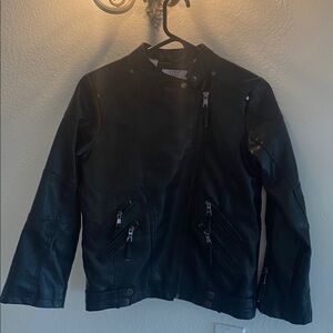 Black boys  faux Jacket with lining. Used once
